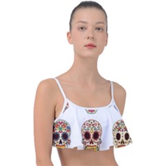 Day Of The Dead Day Of The Dead Frill Bikini Top