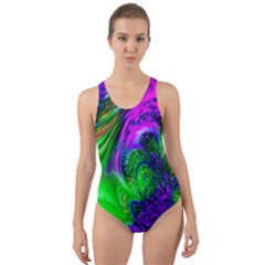 Feathery Winds Cut-out Back One Piece Swimsuit