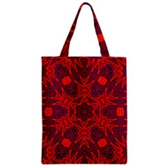 Red Rose Zipper Classic Tote Bag by LW323