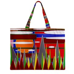 Forrest Sunset Zipper Mini Tote Bag by LW323