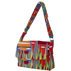 Forrest Sunset Full Print Messenger Bag (l)