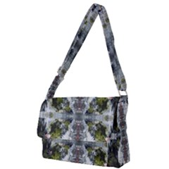 Mixed Media Painting Repeats Full Print Messenger Bag (l)