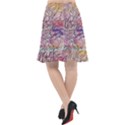 Mixed media leaves Fishtail Chiffon Skirt View2