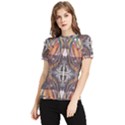 Mixed media print Women s Short Sleeve Rash Guard View1