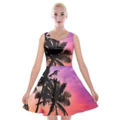 Ocean Paradise Velvet Skater Dress by LW323