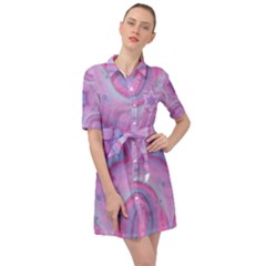 Cotton Candy Belted Shirt Dress by LW323