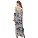Famous heroes of the kabuki stage played by frogs  Maxi Chiffon Cover Up Dress View2