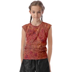 Animalprintfnl1 Kids  Raglan Cap Sleeve Tee