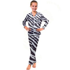 Zebra Kid s Satin Long Sleeve Pajamas Set