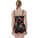 Leopardrose Tie Front Two Piece Tankini View2