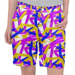 Colored Stripes Pocket Shorts