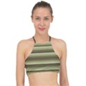 Linear Warm Print Design Racer Front Bikini Top View1