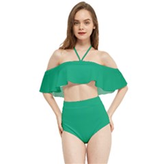 Mint Halter Flowy Bikini Set 