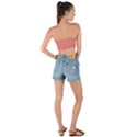 Burnt Coral Woven Tie Front Bralet View2