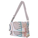 Pastel abstract pattern with beige, coffee color strap Full Print Messenger Bag (M) View1