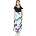 Multicolored Abstract Print Kids  Flared Maxi Skirt View1