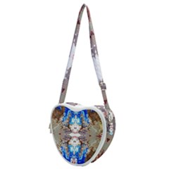 Abstract Acrylic Pouring Art Heart Shoulder Bag by kaleidomarblingart