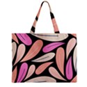 Pattern Feuilles Rose Peche Jaune Zipper Mini Tote Bag View2