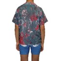 Multicolored Surface Texture Print Kids  Short Sleeve Swimwear View2