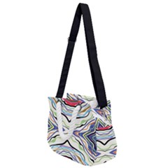 Bohemian Colorful Pattern B Rope Handles Shoulder Strap Bag by gloriasanchez