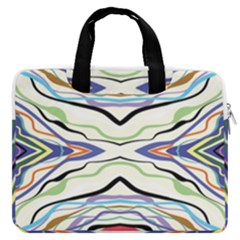 Bohemian Colorful Pattern B Macbook Pro Double Pocket Laptop Bag by gloriasanchez