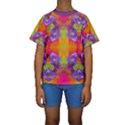 Glitch Futuristic Punk  Kids  Short Sleeve Swimwear View1