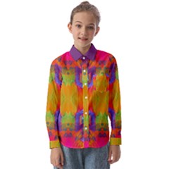 Glitch Futuristic Punk  Kids  Long Sleeve Shirt