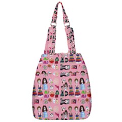 Drawing Collage Pink Center Zip Backpack by snowwhitegirl
