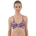 Drawing Collage Purple Wrap Around Bikini Top View1