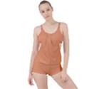 Cantaloupe Orange Boyleg Tankini Set  View1