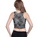 Black And White Modern Abstract Design Racer Back Crop Top View2