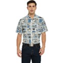 Ethnic Geometric Abstract Textured Art Men s Short Sleeve Pocket Shirt  View1