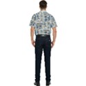 Ethnic Geometric Abstract Textured Art Men s Short Sleeve Pocket Shirt  View2
