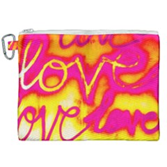 Pop Art Love Graffiti Canvas Cosmetic Bag (xxl) by essentialimage365