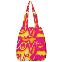 Pop Art Love Graffiti Center Zip Backpack by essentialimage365