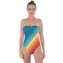 Classic Retro Stripes Tie Back One Piece Swimsuit View1
