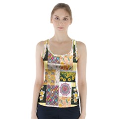 Yellow Aesthetics Racer Back Sports Top