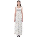 Cute Bunnies and carrots pattern, light colored theme Empire Waist Maxi Dress View1