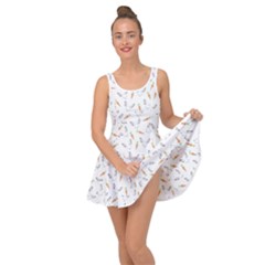 Cute Bunnies And Carrots Pattern, Light Colored Theme Inside Out Casual Dress