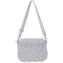 Cute Bunnies and carrots pattern, light colored theme Saddle Handbag View3