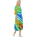 Pop Art Neon Wall Double Cuff Midi Dress View3