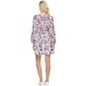 Folk flowers art pattern Floral abstract surface design  Seamless pattern Tiered Long Sleeve Mini Dress View2