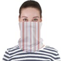 Salmon And Grey Linear Design Face Seamless Bandana (Adult) View1