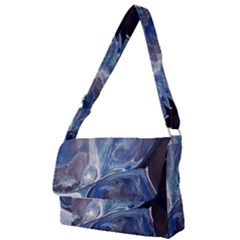 Abstract Blue Full Print Messenger Bag (s)