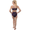 Dark Multicolored Mosaic Pattern Tied Up Two Piece Swimsuit View2