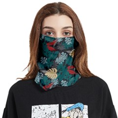 Tropical Autumn Leaves Face Covering Bandana (two Sides)