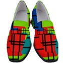Colorful Rectangle boxes Women s Chunky Heel Loafers View1