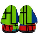 Colorful Rectangle boxes Women s Chunky Heel Loafers View4