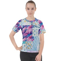 Blue Wavespastel Women s Sport Raglan Tee
