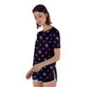 Black And White Funny Monster Print Pattern Perpetual Short Sleeve T-Shirt View2